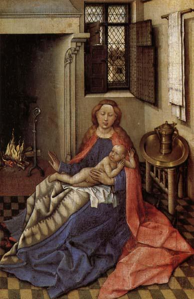 Robert Campin Madonna and Child Befor a Fireplace Norge oil painting art
